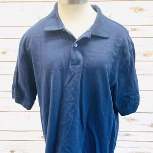 FOOT LOCKER Men Short Sleeve Collared Cotton White Polo Style Shirt Size Large